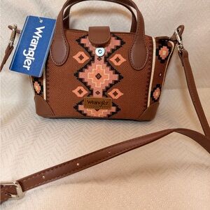 Wrangler pink Aztec cross body small purse